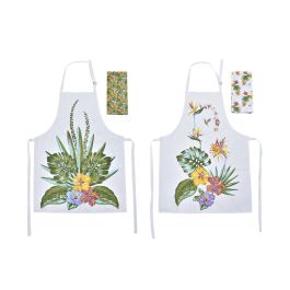 Delantal Tropical DKD Home Decor Multicolor Blanco 80 x 0.1 x 60 cm Set de 2 (4 Unidades) Precio: 15.08144. SKU: B1ELNAVWBX