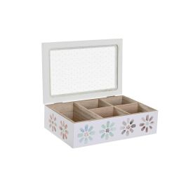 Caja Infusiones Urban DKD Home Decor Azul Celeste Gris 15 x 7 x 23 cm (4 Unidades)