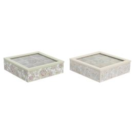 Caja Infusiones Tradicional DKD Home Decor Verde Beige 24 x 6.5 x 24 cm (4 Unidades) Precio: 35.50000003. SKU: B12QC7J32B