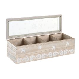 Caja Infusiones Atlantico DKD Home Decor Azul Blanco 9 x 8 x 30 cm (4 Unidades)