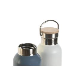 Botella Basicos DKD Home Decor Azul Blanco 7 x 25 x 7 cm (4 Unidades)