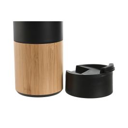 Termo Basicos DKD Home Decor Negro Natural 7 x 21.5 x 7 cm (4 Unidades)