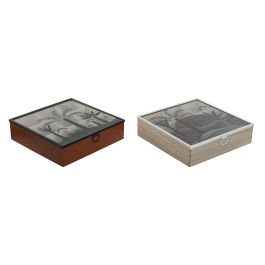 Caja Infusiones Boho DKD Home Decor Terracota Beige 24 x 6.5 x 24 cm (4 Unidades) Precio: 36.58999949. SKU: B13AA9SS4T