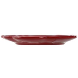 Plato Moderno DKD Home Decor Rojo Verde 21 x 2.3 x 21.3 cm (4 Unidades)