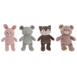 Peluche Kids DKD Home Decor Rosa Gris 22 x 32 x 28 cm (4 Unidades)