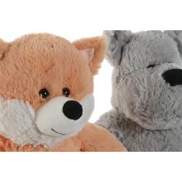 Peluche Kids DKD Home Decor Naranja Gris 35 x 34 x 32 cm (4 Unidades)