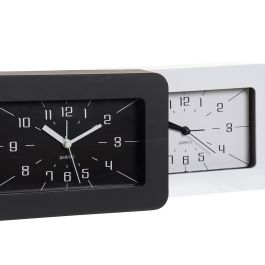 Reloj Despertador DKD Home Decor Blanco Negro 5 x 12.5 x 18 cm (4 Unidades)