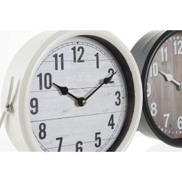 Reloj Sobremesa Loft DKD Home Decor Negro Blanco 5.5 x 20 x 20 cm (4 Unidades)