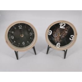 Reloj Sobremesa Colonial DKD Home Decor Natural Negro 7 x 18 x 13 cm (4 Unidades) Precio: 31.50000018. SKU: B1CRD6QJC2