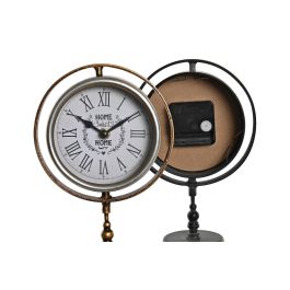 Reloj Sobremesa Vintage DKD Home Decor Negro Dorado 11.5 x 32 x 16 cm (4 Unidades)