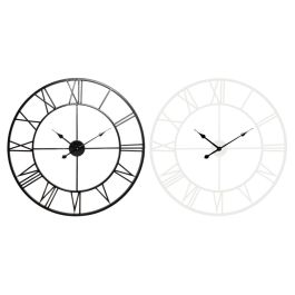 Reloj Pared Loft DKD Home Decor Blanco Negro 3 x 40 x 40 cm (4 Unidades)