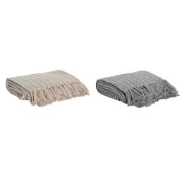 Plaid Basicos DKD Home Decor Beige Gris 170 x 0.5 x 130 cm (4 Unidades) Precio: 46.69000017. SKU: B1JLWJ2ZQZ