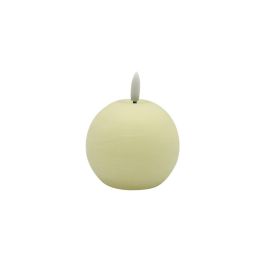 Vela Led Basicos DKD Home Decor Beige 10 x 10 x 10 cm (4 Unidades)