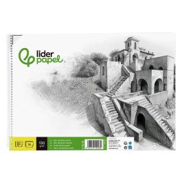 Bloc Dibujo Liderpapel Lineal Historico 230x325 mm 20 Hojas 130 gr-M2 Con Recuadro Perforado 5 unidades