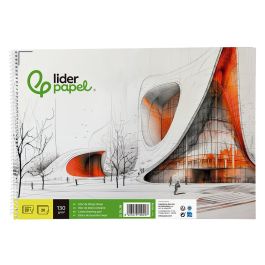 Bloc Dibujo Liderpapel Lineal Vanguardia 230x325 mm 20 Hojas 130 gr-M2 Con Recuadro Perforado 5 unidades