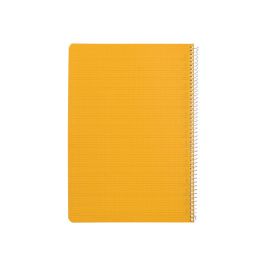 Cuaderno Espiral Liderpapel Din A4 Pautaguia Tapa Plastico80H 90 gr Cuadro Pautado 4 mm Con Margen Color Amarillo 5 unidades