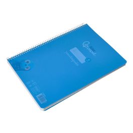 Cuaderno Espiral Liderpapel Din A4 Pautaguia Tapa Plastico80H 90 gr Cuadro Pautado 4 mm Con Margen Color Azul 5 unidades