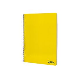 Cuaderno Espiral Liderpapel Din A4 Smart Tapa Blanda 80H 75 gr Cuadro 4 mm Con Margen Color Amarillo 4 unidades