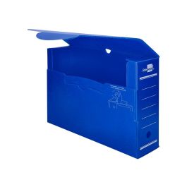 Caja Archivo Definitivo Plastico Liderpapel Lomo 100 mm Azul 360x100x260 mm 5 unidades