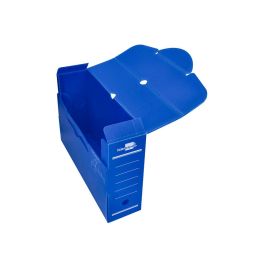 Caja Archivo Definitivo Plastico Liderpapel Lomo 100 mm Azul 360x100x260 mm 5 unidades