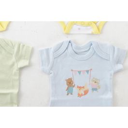 Bebe Baby DKD Home Decor Amarillo Verde 1 x 34 x 24 cm Set de 3 (6 Unidades)