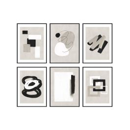 Cuadro Urban DKD Home Decor Blanco Negro 4 x 80 x 60 cm (6 Unidades) Precio: 269.50000033. SKU: B1F3KKENLK