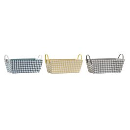 Cesta Basicos DKD Home Decor Gris Amarillo 19 x 15 x 40 cm (6 Unidades) Precio: 32.95000005. SKU: B1BDXNDR93