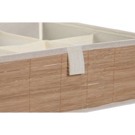 Cesta Basicos DKD Home Decor Natural Blanco 32 x 10 x 32 cm (6 Unidades)