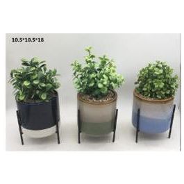 Planta  DKD Home Decor Azul Verde 10.5 x 22 x 10.5 cm (6 Unidades)