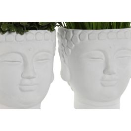 Planta Oriental DKD Home Decor Blanco Verde 12 x 21.5 x 12 cm (6 Unidades)