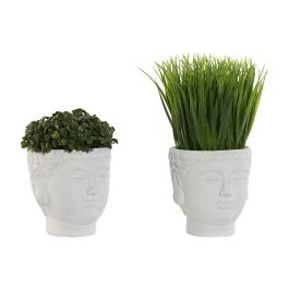 Planta Oriental DKD Home Decor Blanco Verde 12 x 21.5 x 12 cm (6 Unidades) Precio: 67.6269005203. SKU: B1BM4TL228