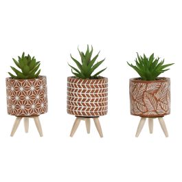 Planta DKD Home Decor Terracota Verde 7.5 x 16.5 x 7.5 cm (6 Unidades) Precio: 24.9139001089. SKU: B1H9N3AR5A