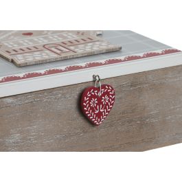 Caja Alpino DKD Home Decor Rojo Gris 20 x 8.5 x 20 cm (6 Unidades)