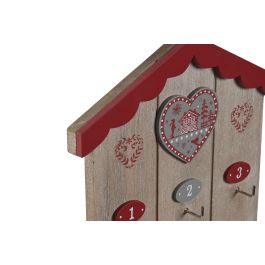 Guardallaves Alpino DKD Home Decor Rojo Natural 1.5 x 24 x 18 cm (6 Unidades)