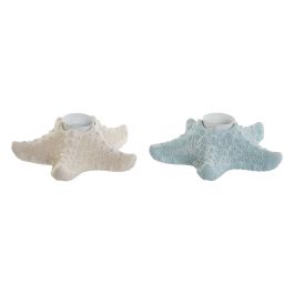 Portavela Mediterraneo DKD Home Decor Crema Azul Celeste 16.5 x 6 x 16.5 cm (6 Unidades) Precio: 37.50000056. SKU: B1B7E2ZVCM