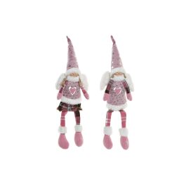 Figura Navidad Fantasia DKD Home Decor Rosa Blanco 10 x 54 x 15 cm (6 Unidades) Precio: 56.15368. SKU: B192PCBFTG