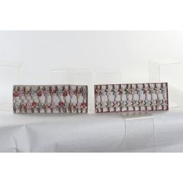 Pinzas Navidad Tradicional DKD Home Decor Natural Rojo 2 x 7 x 206 cm Set de 1 (6 Unidades)