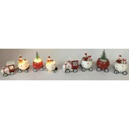 Decoracion Luminosa Navidad Tradicional DKD Home Decor Blanco Rojo 4 x 10 x 26 cm (6 Unidades)