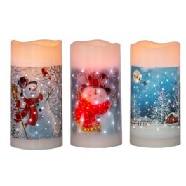 Decoracion Luminosa Navidad Tradicional DKD Home Decor Blanco Multicolor 7.5 x 15 x 7.5 cm (6 Unidades)