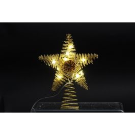 Estrella Navidad Alpina DKD Home Decor Dorado 5 x 20 x 18 cm (6 Unidades)