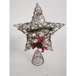 Estrella Navidad Tradicional DKD Home Decor Natural Verde 5 x 30 x 25 cm (6 Unidades) Precio: 36.99000008. SKU: B1H6K5ZFDX