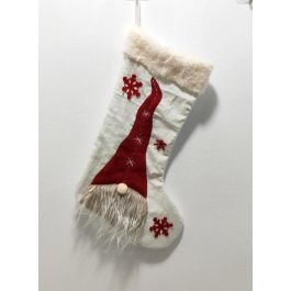 Calcetin Navidad Tradicional DKD Home Decor Blanco Rojo 1 x 50 x 25 cm (6 Unidades) Precio: 40.293. SKU: B1APF2TV5R