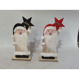 Figura Navidad Moderna DKD Home Decor Negro Dorado 5 x 31 x 15 cm (6 Unidades)