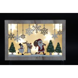 Decoracion Luminosa Navidad Tradicional DKD Home Decor Natural Rojo 3 x 18 x 28 cm (6 Unidades)