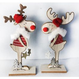 Figura Navidad Alpina DKD Home Decor Rojo Natural 5 x 28 x 13 cm (6 Unidades) Precio: 19.59000043. SKU: B1KGPTQEJF