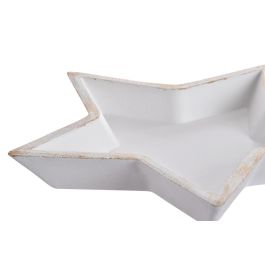 Bandeja Vaciabolsillos Navidad Moderna DKD Home Decor Blanco 23.5 x 3 x 23.5 cm (6 Unidades)