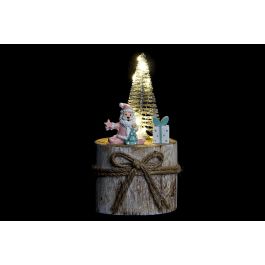 Figura Navidad Alpina DKD Home Decor Verde Marron 7 x 15 x 7 cm (6 Unidades)