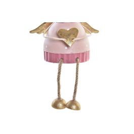 Figura Navidad Fantasia DKD Home Decor Blanco Rosa 6.5 x 11 x 9 cm (6 Unidades)