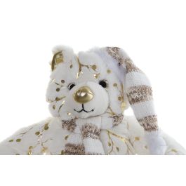 Peluche Navidad Moderna DKD Home Decor Blanco Dorado 10 x 23 x 10 cm (6 Unidades)