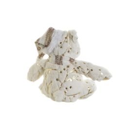 Peluche Navidad Moderna DKD Home Decor Blanco Dorado 10 x 23 x 10 cm (6 Unidades)